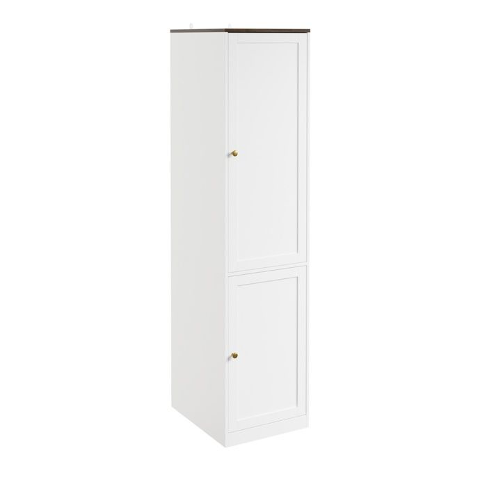 Armoire penderie blanche - SoBuy - 2 portes - 3 étagères - 45×55×187 cm - Panneau de particules - Finition mélaminée