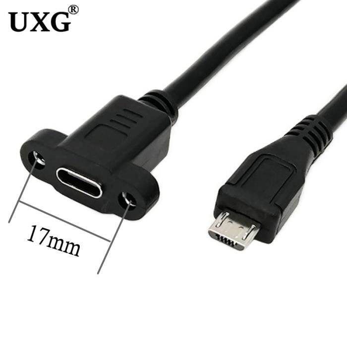 Connecteur De Micro USB Femelle A USB 3.1 Type C M&Atilde;&cent;le Data Sync