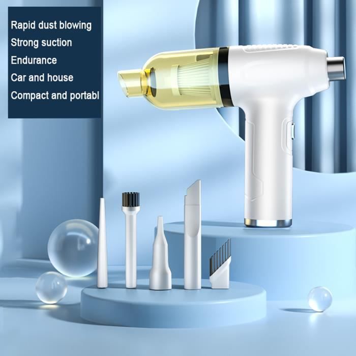 Aspirateur à Main sans Fil avec 2 Filtres, Aspirateur de Voiture Puissant avec Charge Rapide, Mini Aspirateur Rechargeable Portable avec Batterie Grande Capacité, Lave - Électroménager Aspirateur à Main sans Fil avec 2 Filtres, Aspirateur de Voiture Puissant avec Charge Rapide, Mini Aspirateur Rechargeable Portable avec Batterie Grande Capacité, Lave - Électroménager