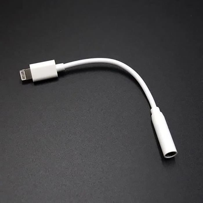 Cable Double Adaptateur charge Lightning Audio prise jack 3.5mm Noir  chargeur pour iPhone 11 - Marque Yuan Yuan - Cdiscount Informatique