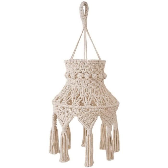 Abat-jour Suspendu En Macramé Boho - 40 Cm | Décoration Salon, Chambre, Déco Mariage