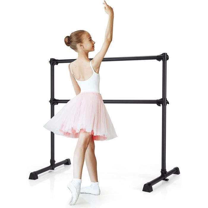 GYMAX Double Barre De Danse Classique Réglable 126x76x121cm - Charge 50kg