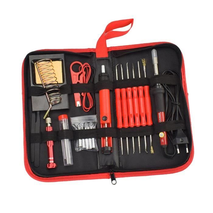 Kit Fer à Souder ILiaiLia 60W - Température Réglable 200-450°C, Pour électronique, 110V