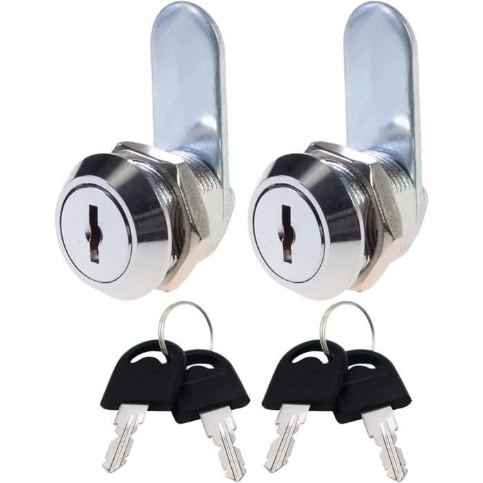 Serrure à Poignée En Acier Inox 304 Pour Tiroir De Caravane, Remorque, Boîte à Outils - Avec 2 Clés