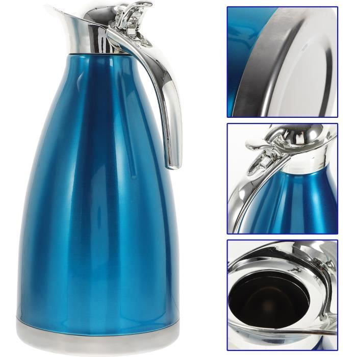 Duokon Carafe thermique Carafe à café 1000 ml manche en bois double