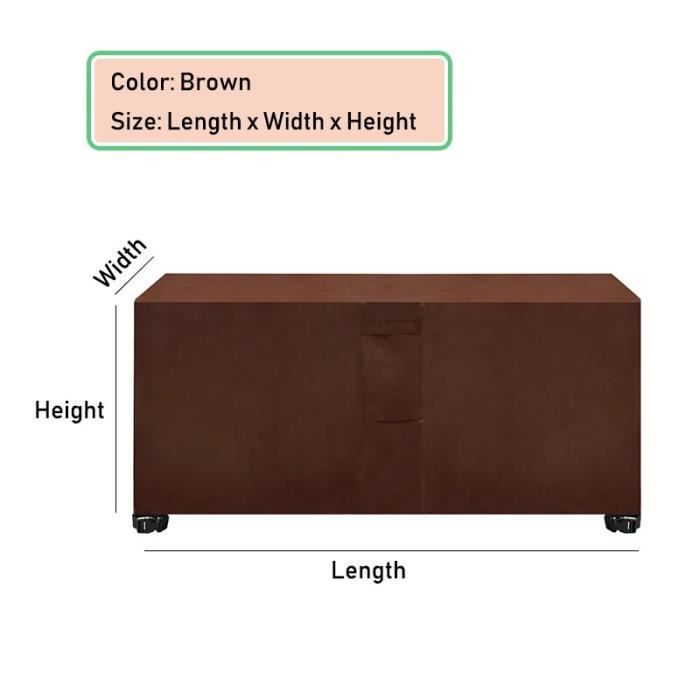 Housse De Chaise De Patio Imperméable, Taille 80x85x91,5 Cm, Tissu Oxford 600D, Avec Sangle