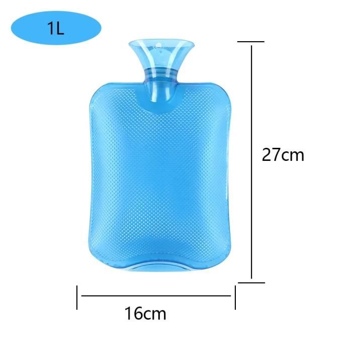 Bouillotte Transparente 160 Ml PVC - Compresse Chaude Ou Froide Réutilisable, Pour Mains, Muscles, 14.5x8.5cm
