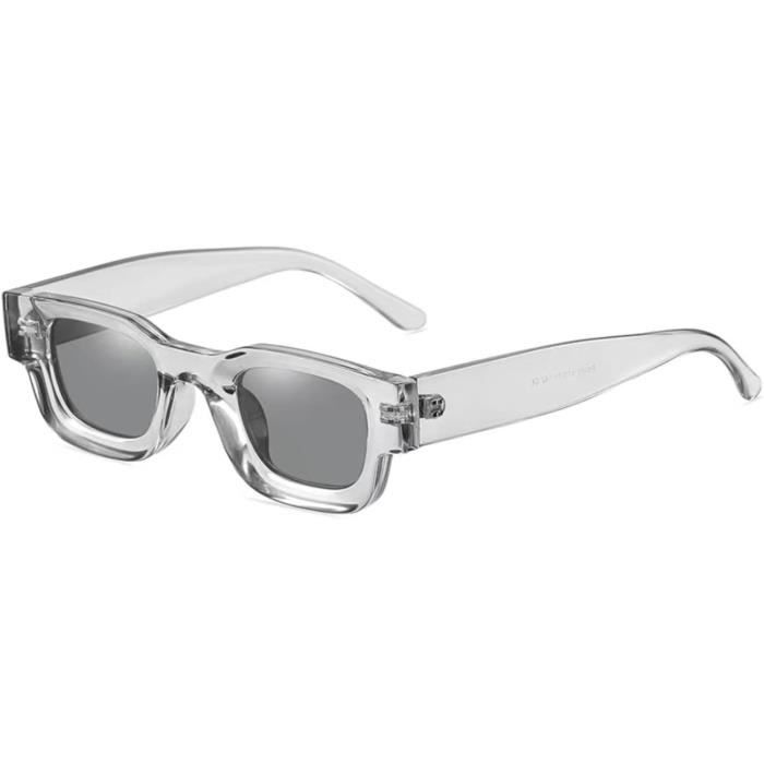 Lunettes De Soleil Rectangulaires Colorées Avec Verres Miroir UV400 - Unisexe