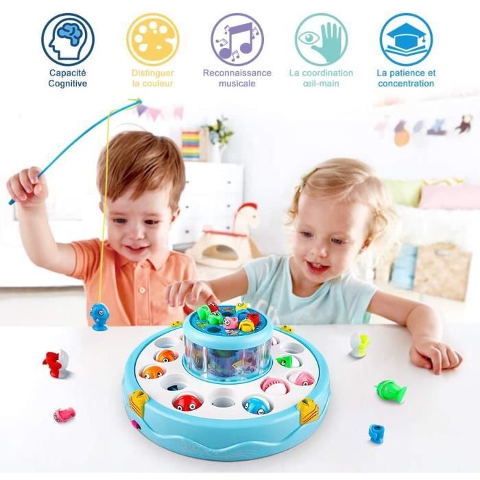 Jeu De Peche A La Ligne Enfant Jeux De Societe Magnetique Avec 4 Cannes Et 26 Poissons Cadeau Pour Enfants Garcon Fille 3 7 Ans Cdiscount Puericulture Eveil Bebe