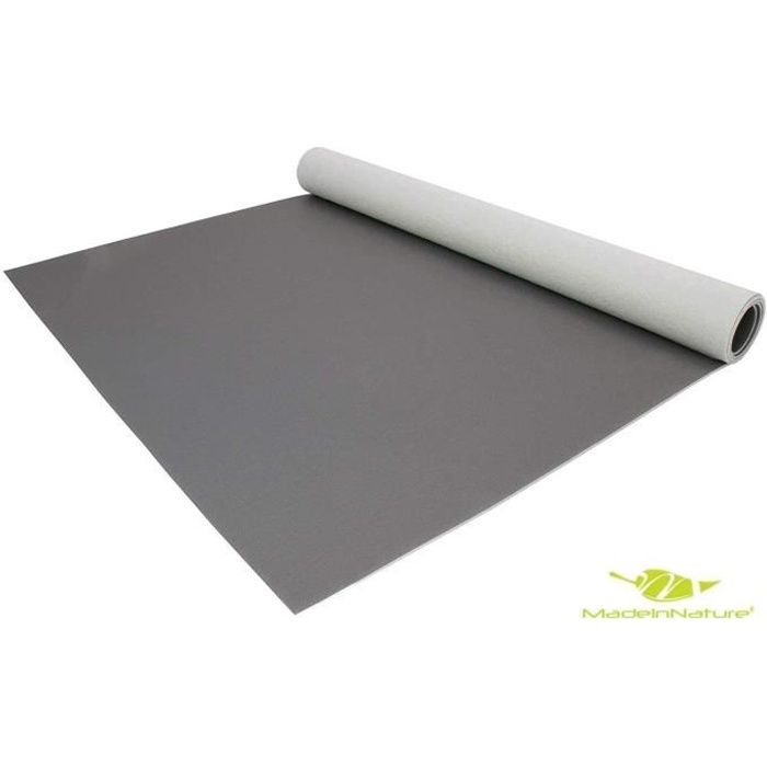 MadeinNature Revêtement de sol PVC / Tapis d’intérieur / Sol vinyle antidérapant (200x500 cm GRIS).