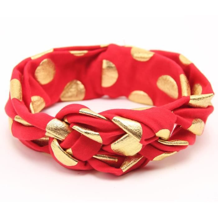1 Joli Bandeau Bebe Fille De Couleur Rouge Et Dore Cdiscount Au Quotidien