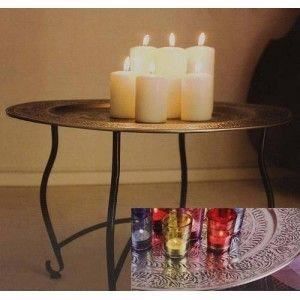 Table A The Orientale Maroc En Metal Ronde Decor Poinconne Achat