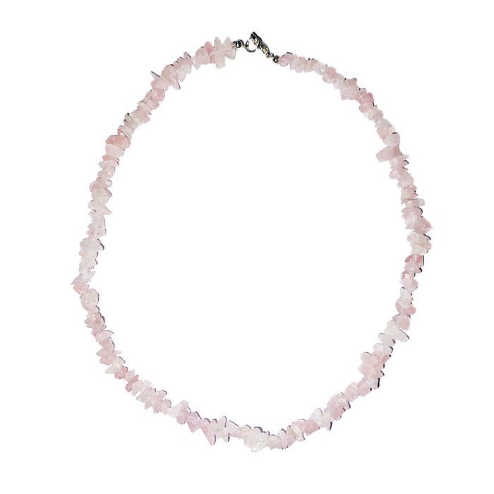 Collier Baroque Quartz Rose 50 Cm - Neuf - Pierre Semi-précieuse Naturelle