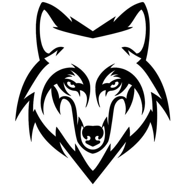 Super FabriqueStickers tete de loup retro réflechissant pour casque de moto ou pour coller directement sur votre moto il permet aux