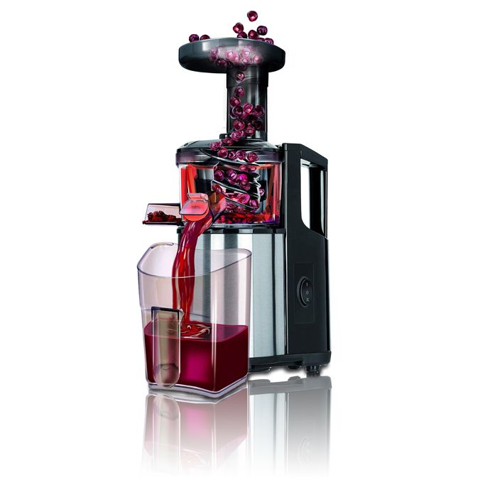 Extracteur de jus de fruits et légumes pressés à froid basse vitesse 60RPM MPM MSO-12M 150W Argent - Mpm