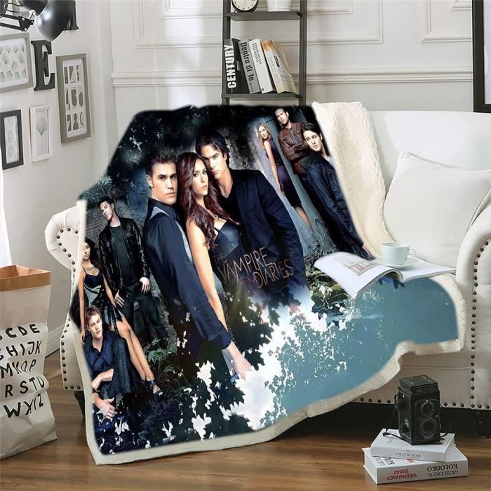 Couverture Polaire The Vampire Diaries - Plaid Polaire - Couverture Enfant aus Polyester - pour Canapé et Lit 60x120cm[4439]