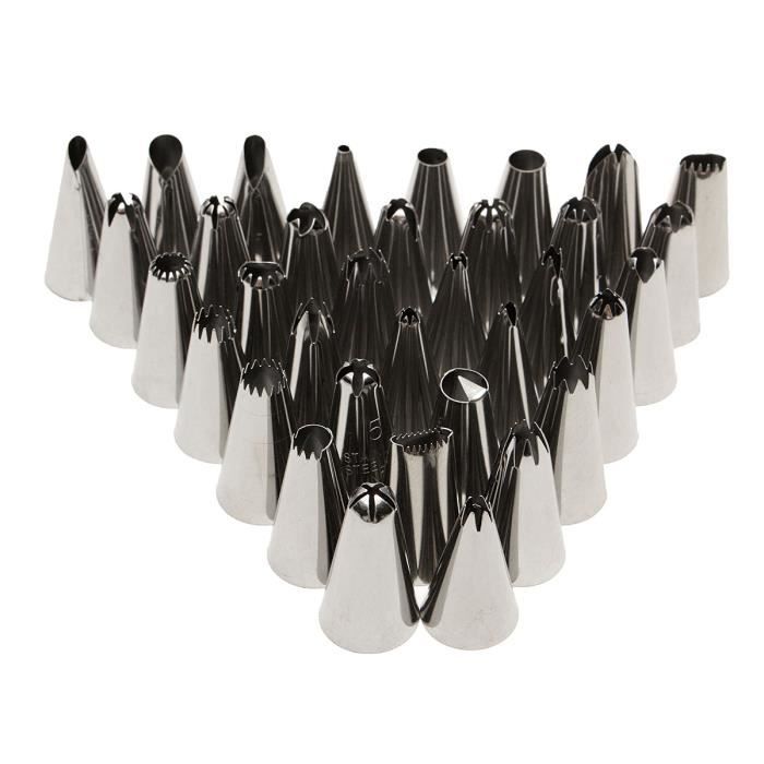 35pcs Diy Inox Gateau Patisserie Douille Buse Givrage Creme Decor Embout Cake Cdiscount Maison