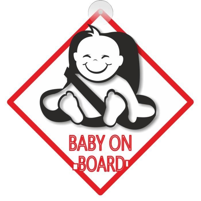 Signe de la carte en PVC avec ventouse pour voiture Bébé à bord de