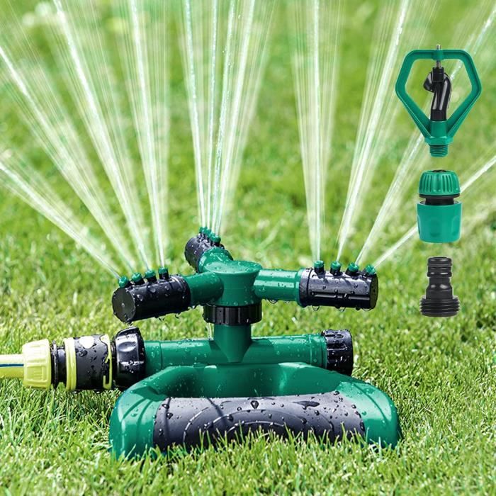 Fdit Arroseur de pelouse à bascule pour arroser le jardin et lirrigation circulaire rotatif à 360 degrés 