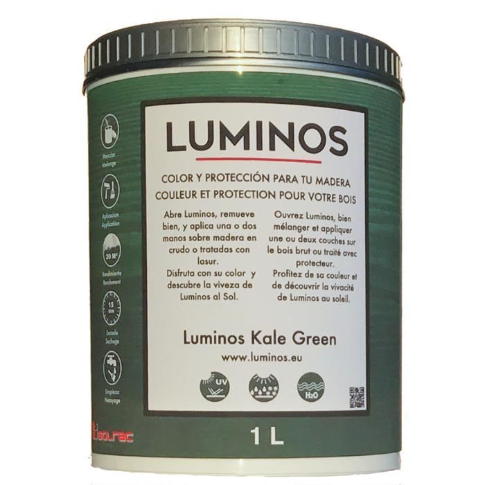 Luminos LUM1106 Lasure Protecteur bois Couleur Vert kale