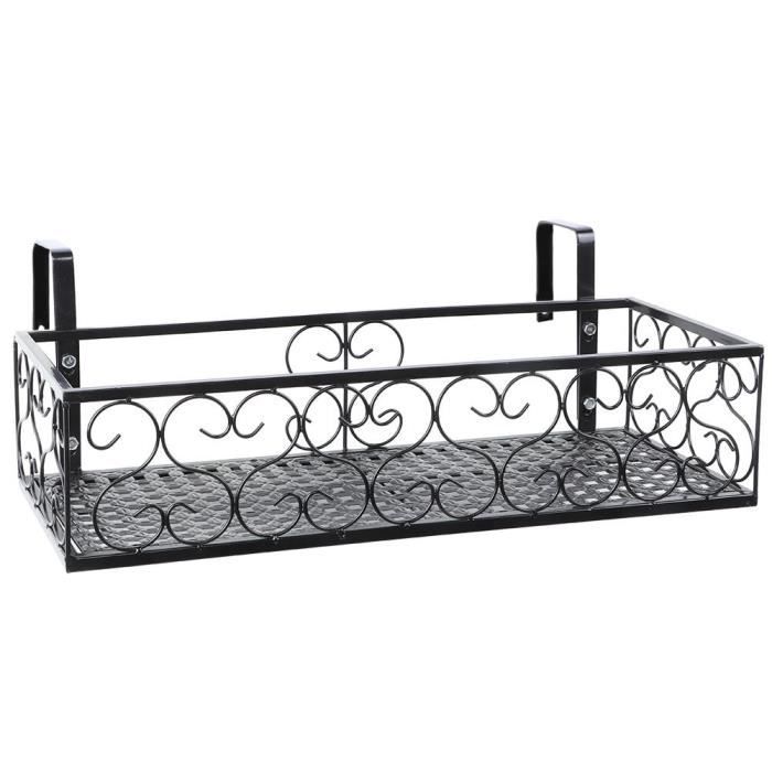Support de fleur de balcon support de fleur suspendu de balcon en fer étagère de garde-corps de stockage de plantes pour la