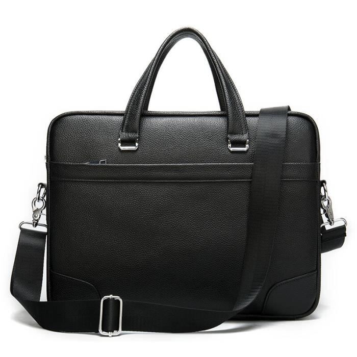 BTDAO Porte-documents Cuir Véritable Pour Ordinateur Portable - Sac Bandoulière Homme