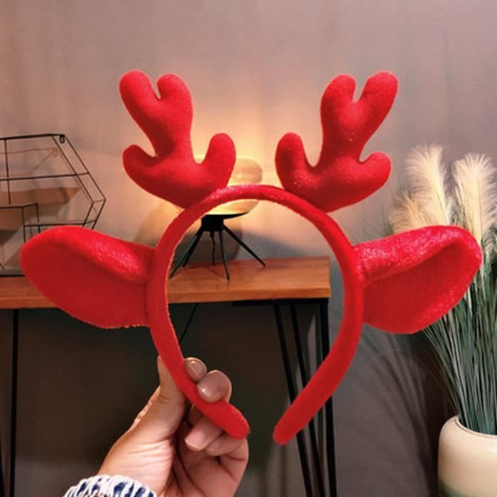 XINCHEN Lot De 2 Serre-tête Renne En Bois – Pour Noël, Halloween, Carnaval, Adulte Et Enfant