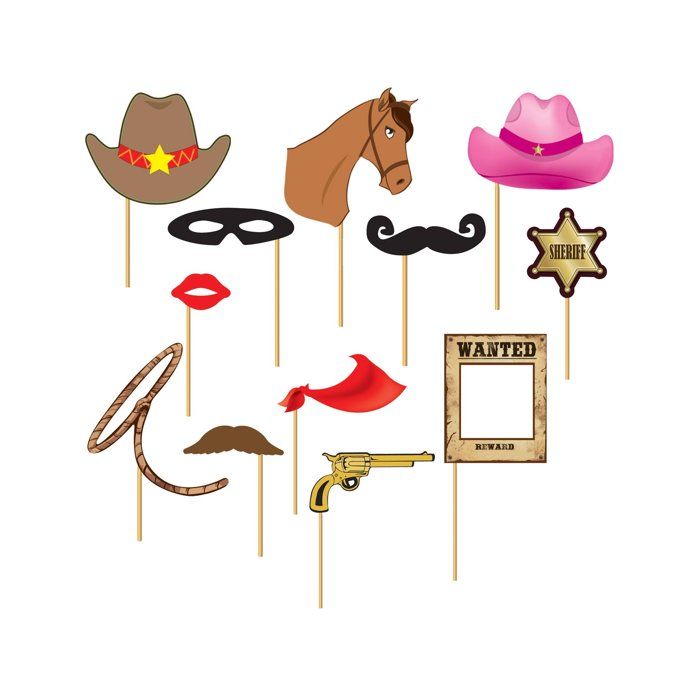 Comparer les prix de Accessoires Photobooth Western (x12)