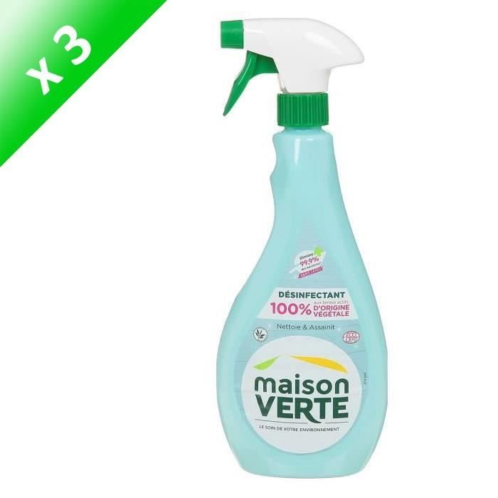 Maison Verte Lot De 3 Nettoyants Desinfectant Pistolet De 730 Ml Achat Vente Desinfectant Du Linge Maison Verte Nettoyant Cdiscount