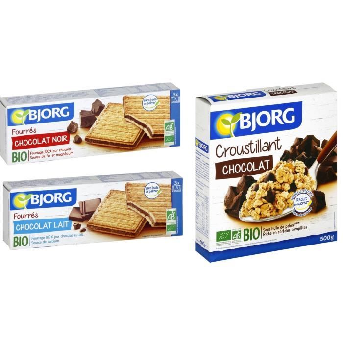 Lot De 3 1 Bjorg Fourres Chocolat Noir 225g 1 Bjorg Croustillants Chocolat 500g 1 Bjorg Fourres Chocolat Lait 225g Cdiscount Au Quotidien Lot De 3 1 Bjorg Fourres Chocolat Noir 225g 1 Bjorg Croustillants Chocolat 500g 1 Bjorg Fourres Chocolat Lait 225g Cdiscount Au Quotidien