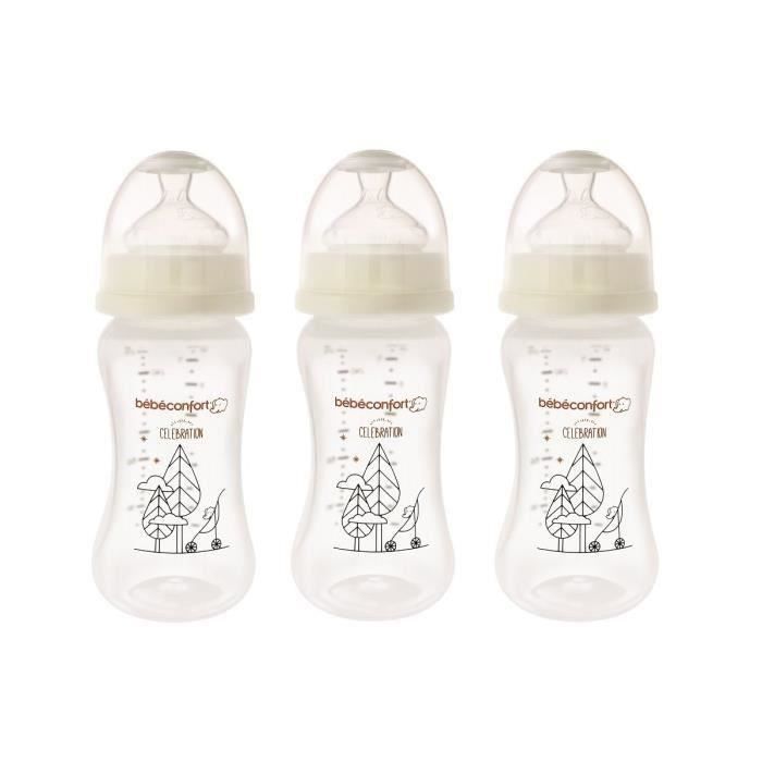 BEBE CONFORT lot de 3 biberons maternity 270ml Edition Celebration