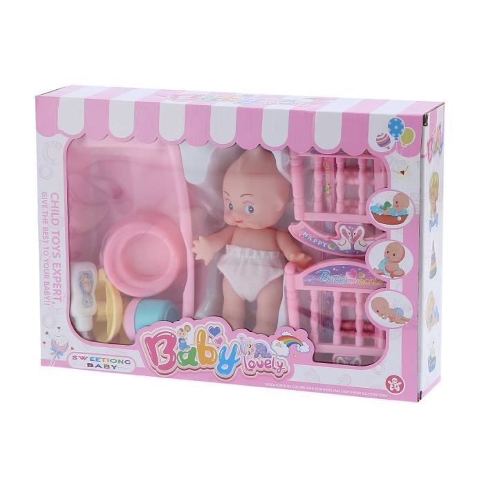 Dioche poupee bebe corps doux Ensemble de lit pour poupee avec baignoire pour poupee Accessoires de bain Ensemble cadeau pour Cdiscount Jeux Jouets