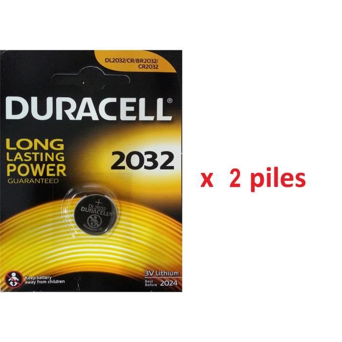 2 PILES CR2032 DURACELL BOUTON LITHIUM 3V DLC 2024 - Cdiscount