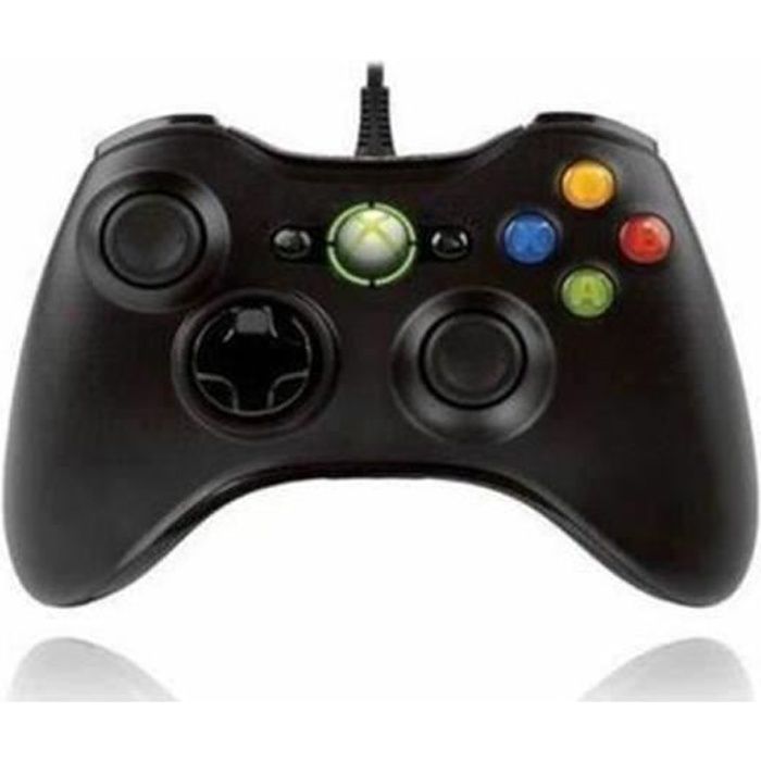 Manette Filaire Pour Xbox 360 Pc Controleur De Jeu Cdiscount Informatique