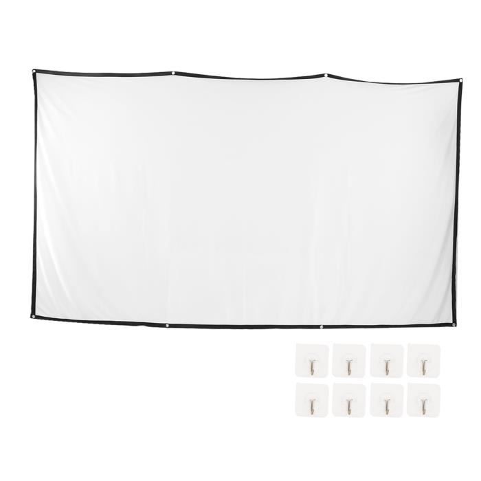 Écran De Projection Portable Pliable – 60 Pouces – Idéal Pour Films En Intérieur Et Extérieur