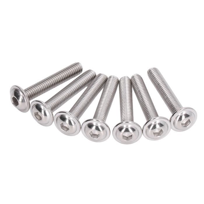 Vis à Tête Bombée Hexagonale Intérieure – Inox V2A, Métrique, DIN 7380, Noir, Divers M2 à M10