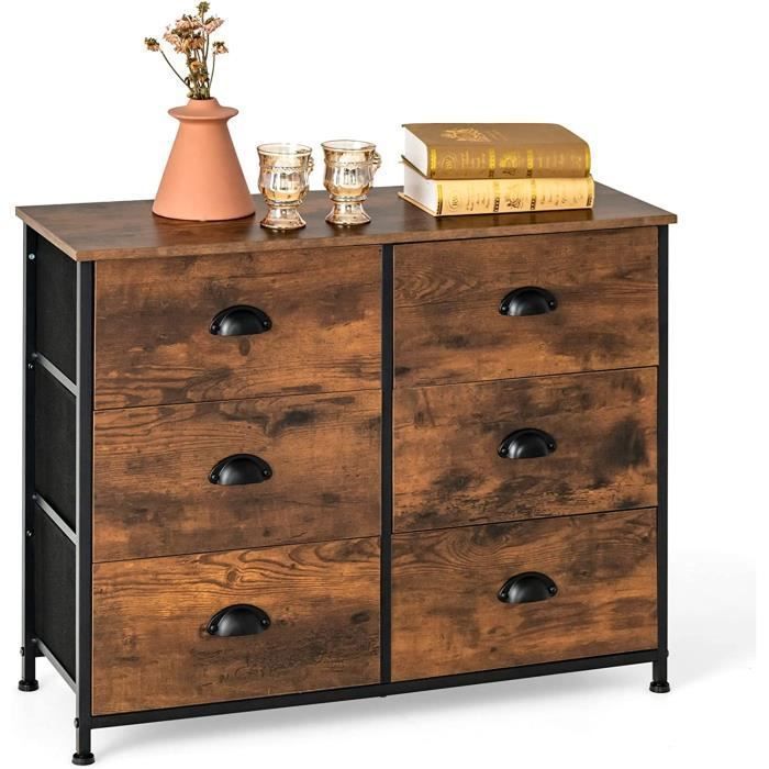 Commode Moderne Avec Tiroirs, Grand Espace De Rangement, Poignées Dorées, Pour Salle à Manger Commode Moderne Avec Tiroirs, Grand Espace De Rangement, Poignées Dorées, Pour Salle à Manger