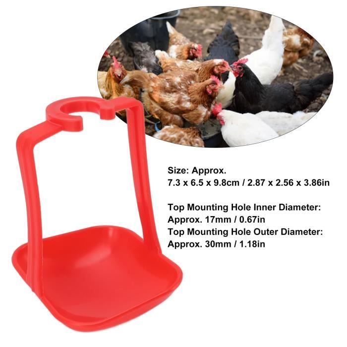 Abreuvoir Poulet 3L Acier Inox 304 - Sans BPA, Suspendu Ou Débout Pour Volailles