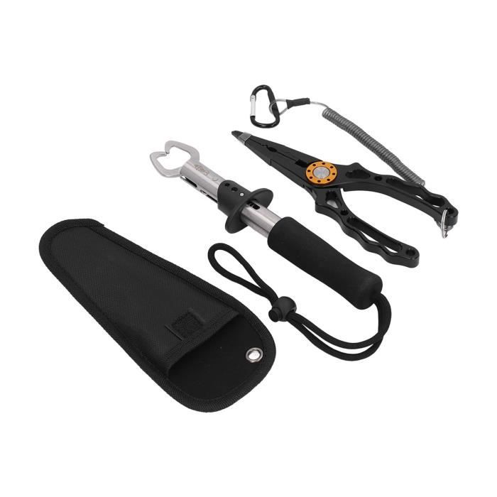 Pince De Pêche Multifonction En Acier Inoxydable Avec Verrou Tressé Pour Ligne De Pêche Coupante Anneaux Fendus Pince Extracteur De Crochet