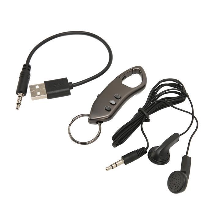 GOTOTOP Keychain Voice Recorder Device 16 Go Porteclés Enregistreur