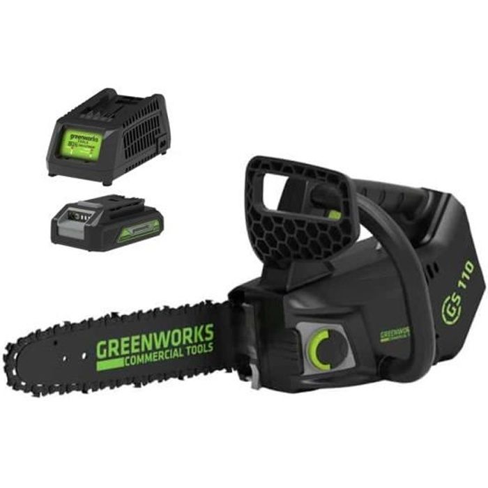 Elagueuse GREENWORKS Brushless 40V 25 cm 1 batterie 2.0 Ah 1 chargeur GD40TCSK2 - vue 2