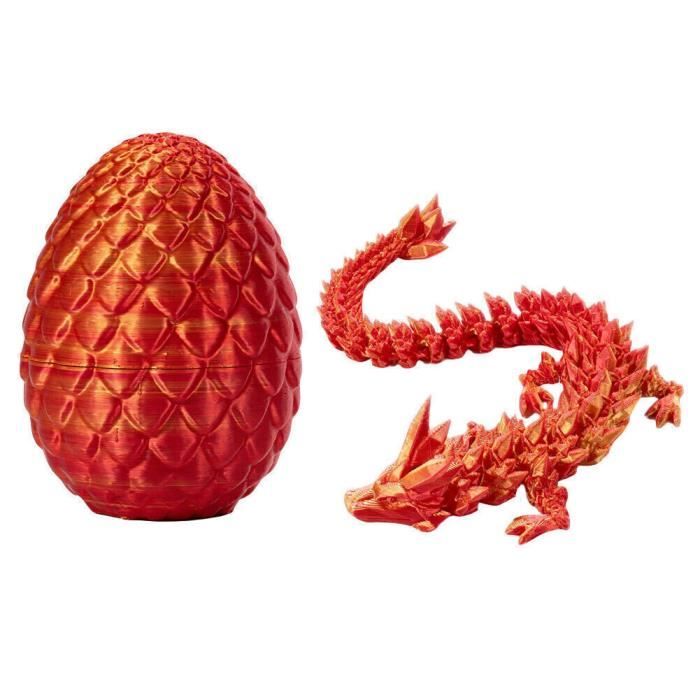 Œuf De Dragon Imprimé 3D Avec Bébé Dragon à L'intérieur - Jouet De Bureau Décoratif, Idée Cadeau Enfant Et Collectionneur