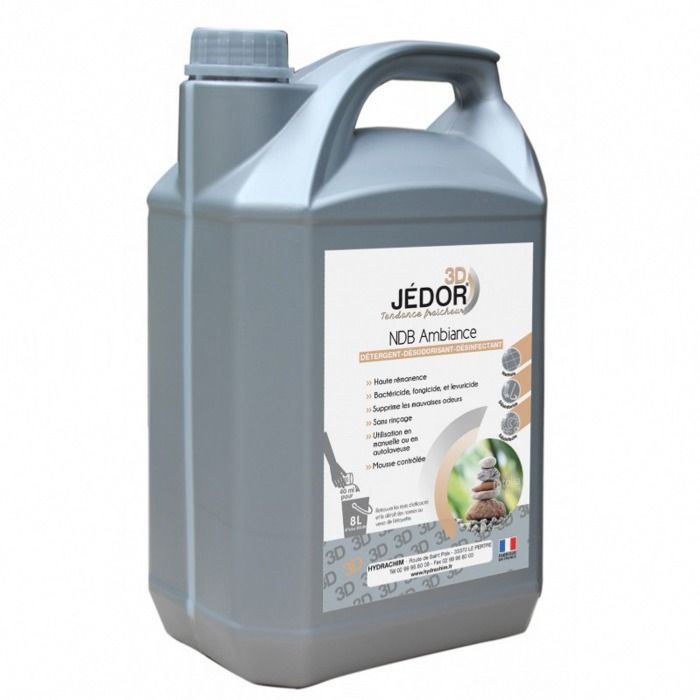 Détergent Jedor 3D surodorant désinfectant premium sans rinçage - Bidon 5L - Ambiance