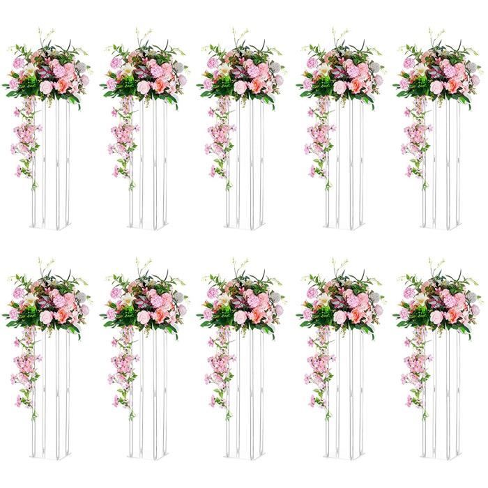 Vase Centres Table Mariage Vase 10 Pièces 80Cm Haut Fleurs Acryliques