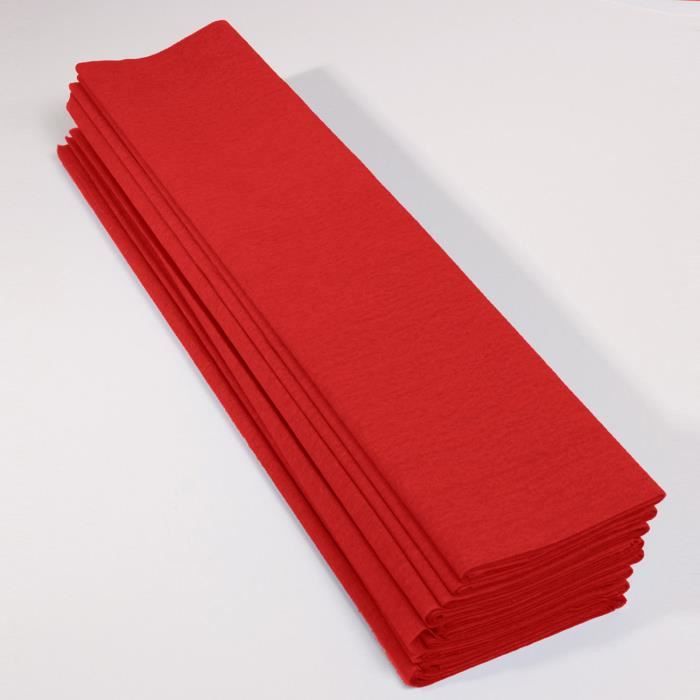 CLAIREFONTAINE Rouleau de de papier Crepon - Sous sachet - 40 g/m² - Rouge
