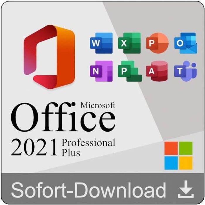 PACK MICROSOFT OFFICE 2021 PRO PLUS 1 PC - Clé d'activation à télécharger -  Rapide Mail & Messagerie Cdiscount à télécharger - Cdiscount