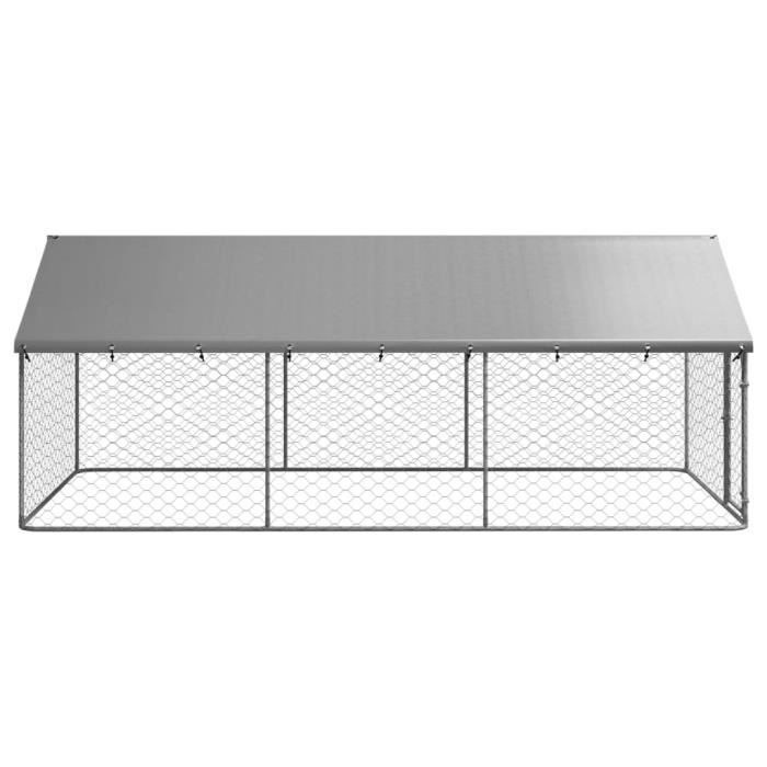 Meilleurs prix pour Chenil extérieur avec toit pour chiens 400x200x150 cm Mothinessto ly2143