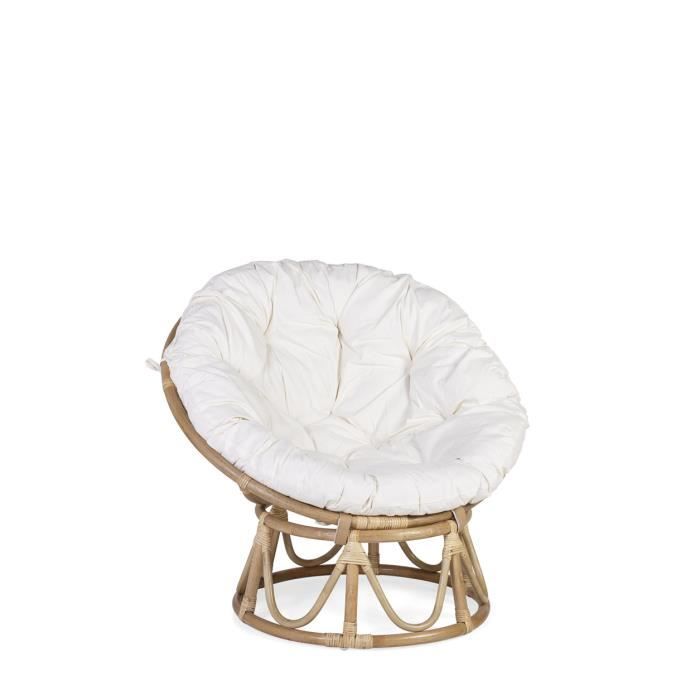 rattan- fauteuil papasan petit 85 x 85 x 65