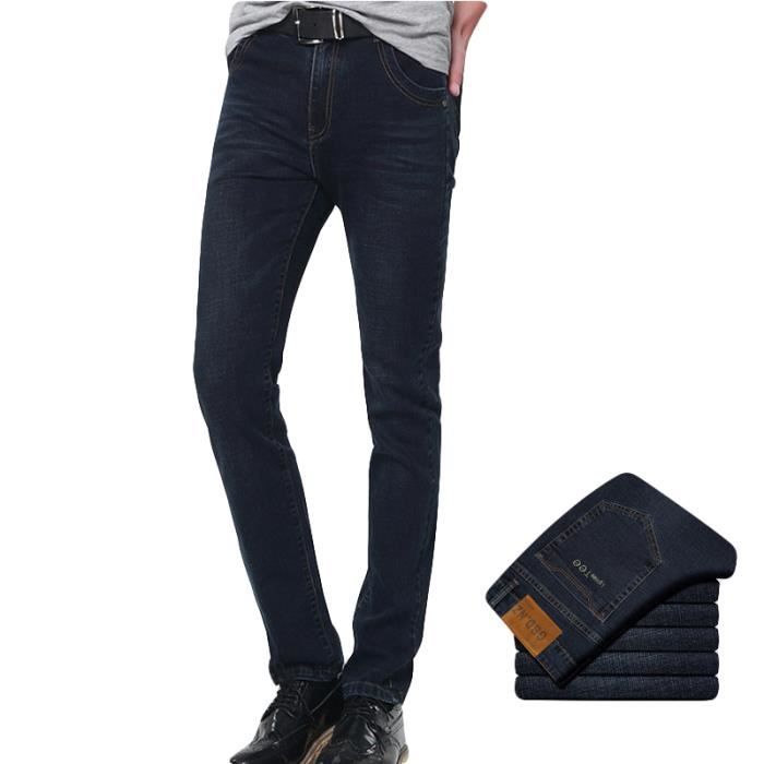 Jeans Homme slim a la mode de mince Pantalon denim Homme habille