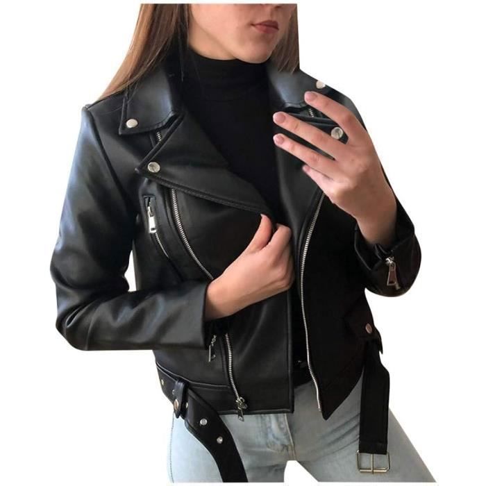 Veste hiver cuir best sale femme